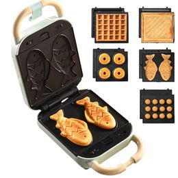 5in1 fabricants de sable électrique gaufrier ménage grille-pain beignet cuisson multifonction petit déjeuner boules de poulpe Taiyaki Machine 240109