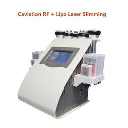 Máquina de radiofrecuencia rf portátil con forma de cuerpo de cavitación ultrasónica 5 en 1, EQUIPO lipo láser de fresa
