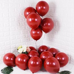 5 inch 12 inch rode glanzende metalen parel latex ballonnen chroom metalen kleur bruiloft decor decoratie