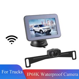 5 inch Auto Waterdichte Wireless Backup Camera Monitor voor Trucks Campers Vans Kleine RVS CARS IP68K