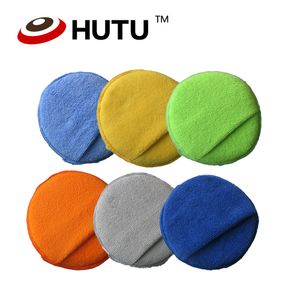 5 inch Kleurrijke Microfiber Compound Sponge Foam Pad voor Auto Polisher Wax applicator pads