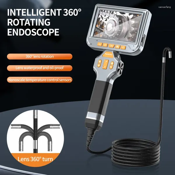 Écran 5inch 2MP 6mm 1,5m 360 degrés d'articulation Endoscope de direction CMOS Inspection otoscope Otoscope Caméra numérique microscope