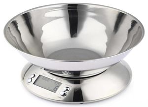 5 kg 1g en acier inoxydable Kitchen Scale alimentaire LCD Échelles de poids de cuisine électronique numérique avec bowl alarme Timer Temperature Capteur Y28997202