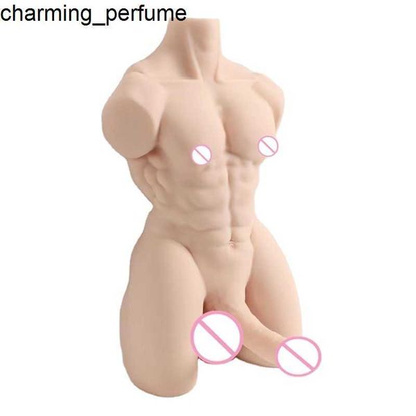 5 kg 9 kg Masco adulto Torso simulado Half Body Body Dildo Sex Doll Realistic Masculino Pene blando Silicona Dispositivo de masturbación femenina