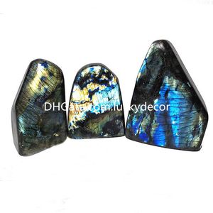 5Kg poli joli arc-en-ciel Flash naturel Labradorite spectrolite Quartz cristal forme libre Reiki dalle spécimens pierre de roche décor de bureau à domicile