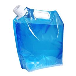 Bolsas de botellas de agua plegables para exteriores de 5L/10L, bolsa de agua potable plegable, contenedor de transporte de coche para Camping, senderismo, Picnic, barbacoa