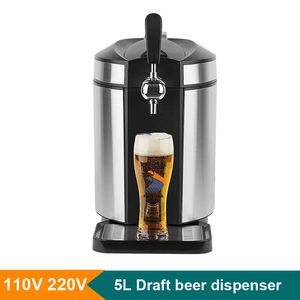 Equipo automático de cerveza de barril de 5L, Mini dispensador de cerveza de barril refrigerado por aire, pequeña máquina de cerveza de barril para barbacoa