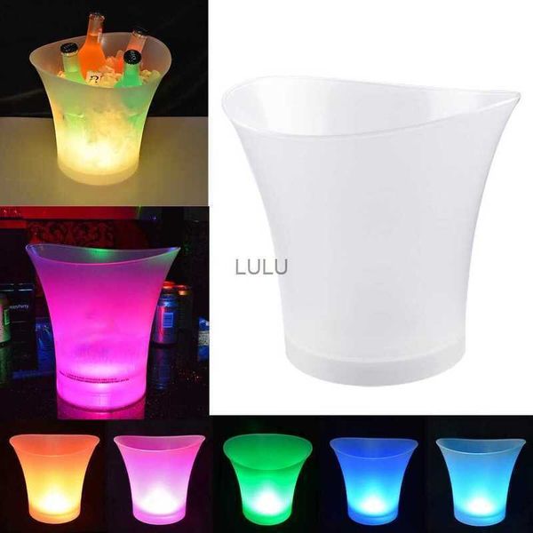 5L RGB Barril de hielo Impermeable LED Luz colorida KTV Discoteca Fiesta Cubo de hielo Barware para fiesta Reunión HKD230828