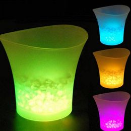 5L Waterdichte LED-kleur Veranderende Plastic Ice Bucket Bars Nachtclubs LED Licht op Champagne Bier Bucket Bars Party