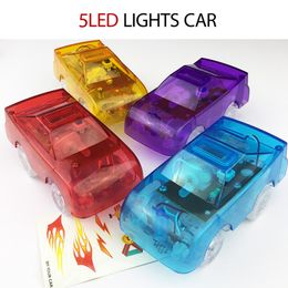 5led Light Electronic Couleur transparente Track Track Touts Piscs Track Track Carft Children Toy to Tout Bar Light Car Toue Birthday