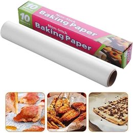 5m / 10m / 20m / 35m Papier à pâtisserie antiadhésive Fiche en papier parchemin Papier-roule Vinner pour Gilling Air Fryer Kitchen Supplies