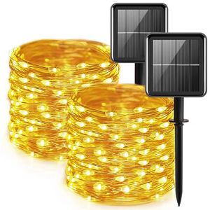 LED 5M / 10M / 20M LED SOLAR LETURE SOLAIRE GARDE EXTÉRIEUR FAIR LED LED LED Twinkle imperméable Lampe pour le patio de Noël Party