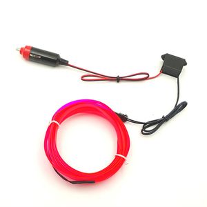 5m 10m EL Fil Neon Light Nouveauté Éclairage Neons String Lampe à LED Flexible Corde Tube LED Bande lumineuse Décoration de voiture y compris 6mm Couture avec CarLighter