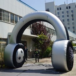 Arche de casque gonflable géante de 5m et 16,4 pieds de haut, avec ventilateur, pour décoration de boîte de nuit ou de centre commercial