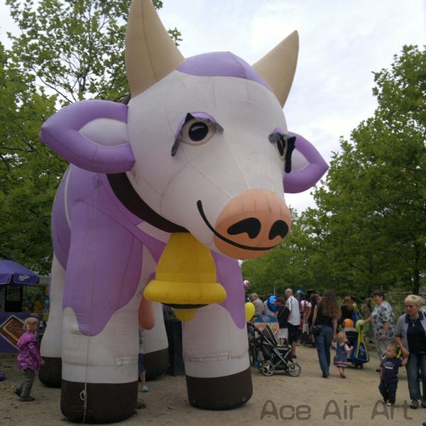 5 m 16,4 pieds en gros approvisionnement d'usine vache à lait gonflable modèle animal de bétail gonflable mignon pour la décoration de défilé/pâturage fabriqué en Chine