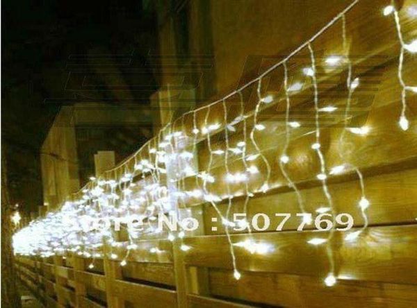 5M 200LEDs luces intermitentes carril LED Cadena Icicle lámparas cortina Navidad hogar 110v220v UE Reino Unido EE. UU. AU2688178