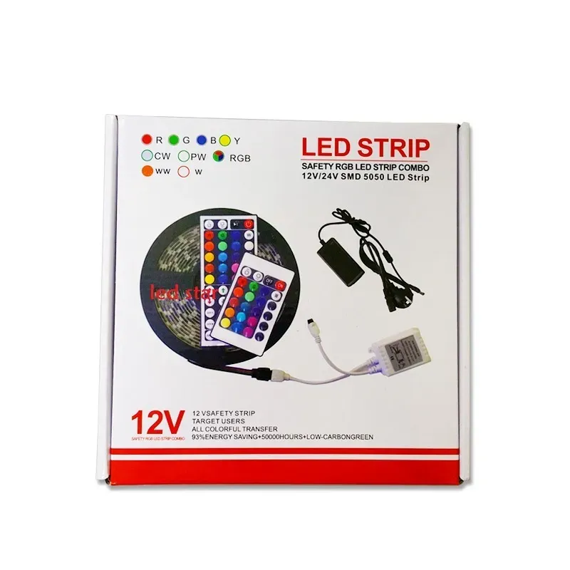 Cinta LED 10M 5050 RGB SMD LED Multicolor tira de luz infrarroja