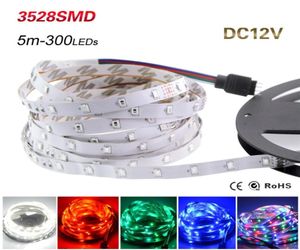 5m 300LEDs SMD3528 RGB Flexilbe Ledstrips Licht DC 12V Waterdichte Led-kabelverlichting WarmKoud Wit Rood Blauw Groen Oranje7310287