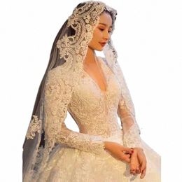 5m 4m Lg Mariage Voiles De Mariée Dentelle Appiques Bord 1 T Tulle Cathédrale Voile avec Peigne Ivoire Blanc Velo De Novia Voile Mariee X2IG #