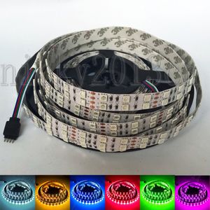 12V 5050 RGB LED Flexibele strip Lichtband Touw 5M 600LEDS Dubbele rij Niet-waterdichte 120LEDS / M Meerdere Kleur Veranderende Kerst 14 mm Breedte String