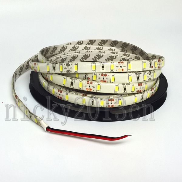 12V 5730 Code Chip LED Flexible Strip Light Tape Ribbon Epoxy Resin IP65 Waterproof 60LEDs/m Backlight Indoor Outdoor for Cabinet Kitchen Lighting