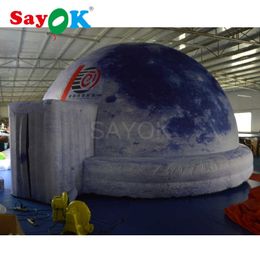 5m / 6m volledig bedrukte draagbare opblaasbare planetariumprojectiekoepeltent met ventilator voor schoolonderwijs