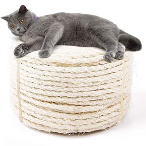 5M chat naturel sisal corde jouet faisant bricolage chat planche à gratter pour chat à exercer griffe bureau chaise jambes reliure corde chat accessoires