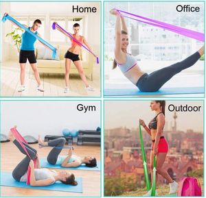 1,5 m kleur elastische band yoga pilates riem sling buitgymuitrusting sport gym armband rubber stretch resistentie oefening fitnessband