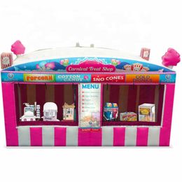 5m fastfood Oxford roze gigantische opblaasbaar Carnival Treat -winkel/concessiestandaard/Popcorn ijs met ventilator