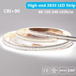 5m haut de gamme 2835 LED bande lumineuse 60/120/240 LED s/m 16.4ft ruban Flexible Led ruban RA90 SMD2835 LED lumières 3000K-6000K DC12V 24V