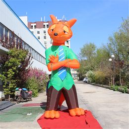 5 m hoge buitenreclame opblaasbare vos met LED-stripvorm China voor 2020 nachtclub- of parkdecoraties