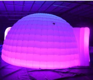 Tente gonflable de dôme d'igloo de 5m avec le souffleur d'air (deux portes blanches) atelier de structure pour le congrès d'affaires d'exposition de mariage de partie d'événement