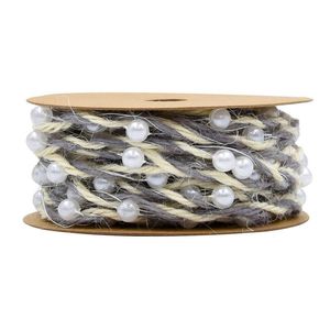 Ruban tressé en corde de jute naturelle de 5 m pour l'artisanat décoration de mariage à la maison bricolage perles de Noël arcs cadeau jllSkh