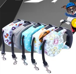 5m intrekbare hond leiband uitstrekkende puppy lopen leads huisdier tractor platte dubbele schakelaar automatische telescopische touw kattenketting