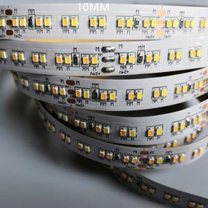 5M SMD 2216 Bandes LED Fexibles 7-10LM WW W Gradation Haute Lumen Bande CCT Double Blanc DC24V CRI90 5MM 10MM PCB 240Leds/m RA90 IP20