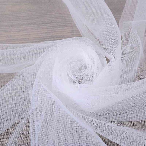 Tissu en maille de tulle de dentelle extensible de 5 m utilisé pour les robes de mariée, noir, blanc, rouge, bleu, vert, rose, beige, café, pêche, au mètre 210702