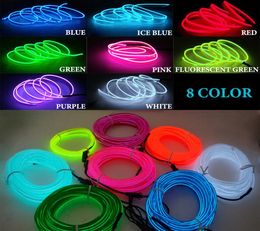 5M USB plup éclairage intérieur de voiture guirlande lumineuse néon fil EL Tube de corde LED ambiante décoration de bande couleurs flexibles Auto6433637