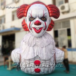 5m prachtige kwaadaardige Halloween opblaasbare clown glimlachende vrolijke model lucht blazen een gekke nar voor carnaval -podiumdecoratie
