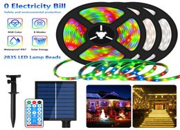 5M10M LED-strip op zonne-energie 8 standen Kerstslinger Kleurrijke kerstverlichting Buiten IP67 Waterdicht Patio Tuindecoratie Zonne-energie 1729866