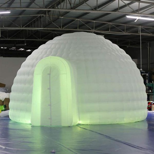 Tente gonflable de dôme d'igloo de 5mD avec l'atelier blanc de structure d'un souffleur d'air pour l'exposition d'exposition de mariage de partie d'événement Co338i