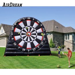 5mh (16,5 ft) met 6ballen aangepaste opblaasbaar voetbal Dart Board voetbal Kick Dartboard Target Game te koop