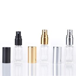 Atomiseur de parfum Long et mince de 5ML 1/6Oz, forme carrée, bouteilles vides rechargeables en verre transparent, pulvérisateurs de voyage Warrb
