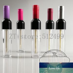 5 ml 10/30 / 50 stks plastic duidelijke lipgloss fles met gekleurde dop, lege wijn vorm creatieve draagbare lip glanst buis, lippenstift buis fabriek prijs expert ontwerpkwaliteit