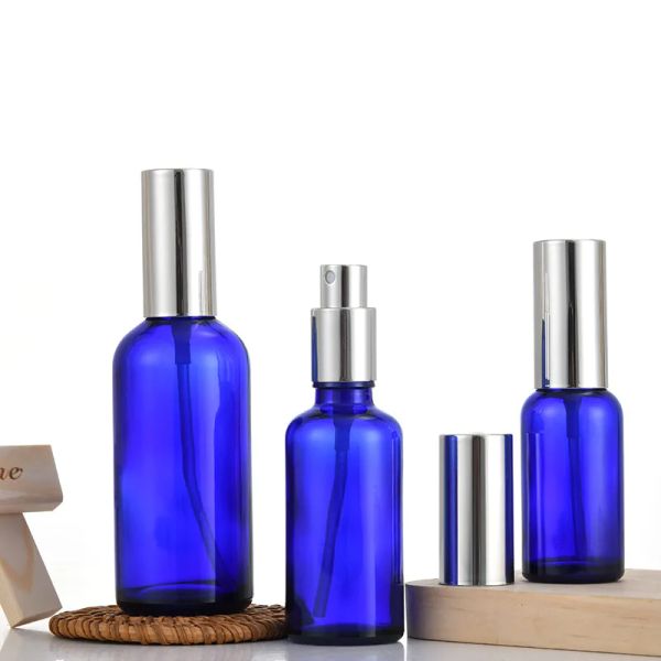 5 ml-100 ml bouteille de parfum en verre bleu VIDE COSMETICS BOUTEURES FINES MISTLES ATOMERIE RELAIS