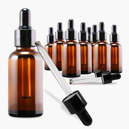 5 ml-100 ml enkelvoudige draagbare reislotion wateropslag fles Essentiële oliebouillon Solution glazen fles druppelaar fles