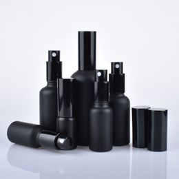 5 ml 10 ml 100ml zwart glazen sprayfles vacuüm parfum fijne mist verstuiver reizen navulbare essentiële olie cosmetische pomp fles