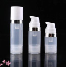 5 ml 10 ml 15 ml bouteille sans air pompe à lotion mini bouteilles d'échantillon récipient sous vide rechargeable emballage cosmétique distributeur de taille de voyage