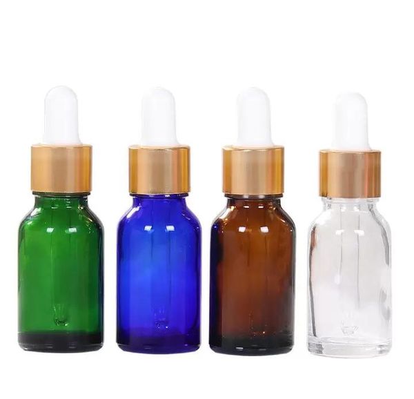 Flacon compte-gouttes en verre 5ml/10ml/15ml, pour bouteille de parfum, mini flacon Portable vide, compte-gouttes transparent pour cosmétique