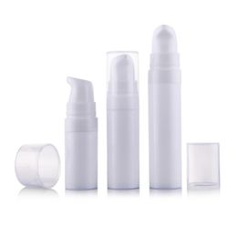 5 ml 10 ml 15 ml Wit Airless Fles Lotion Pomp Mini Monster en Test Flessen Vacuüm Container Cosmetische Packaging262W