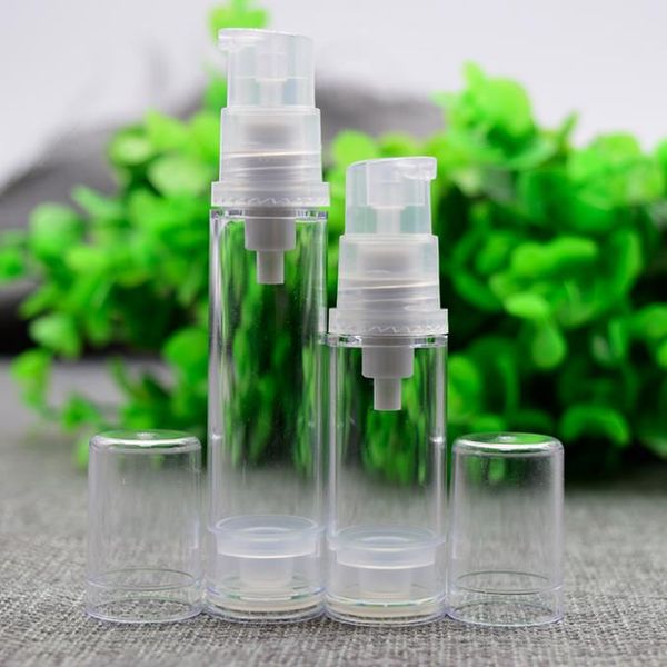 Bouteille sans air de 5ml 10ml, sous-embouteillage transparent et en plastique pour Lotion avec pompe à vide en PP, bouteilles d'emballage pour petits échantillons de sérum SN3932